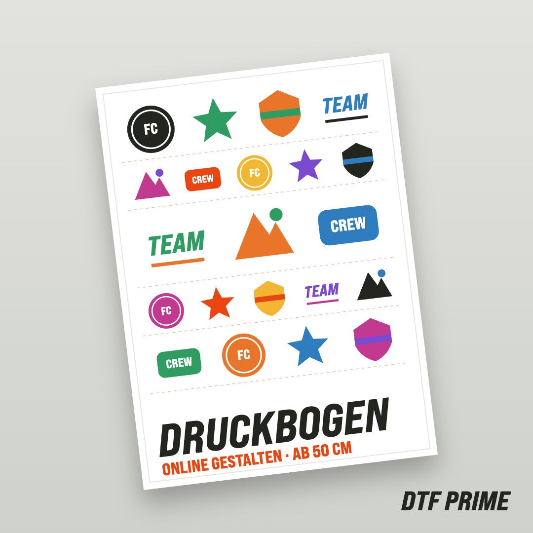 DTF Druckbogen – Motive selbst anordnen